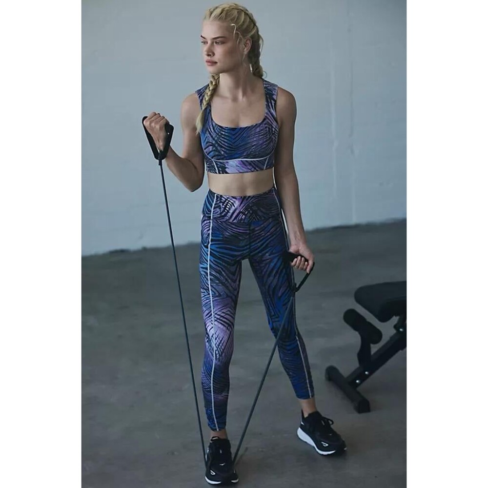 Free People You're A Peach Printed Sports Bra Size Small NWT